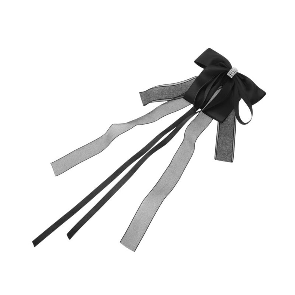 Fashion Bow Ribbon Hair Clips Hairdo Clip Black